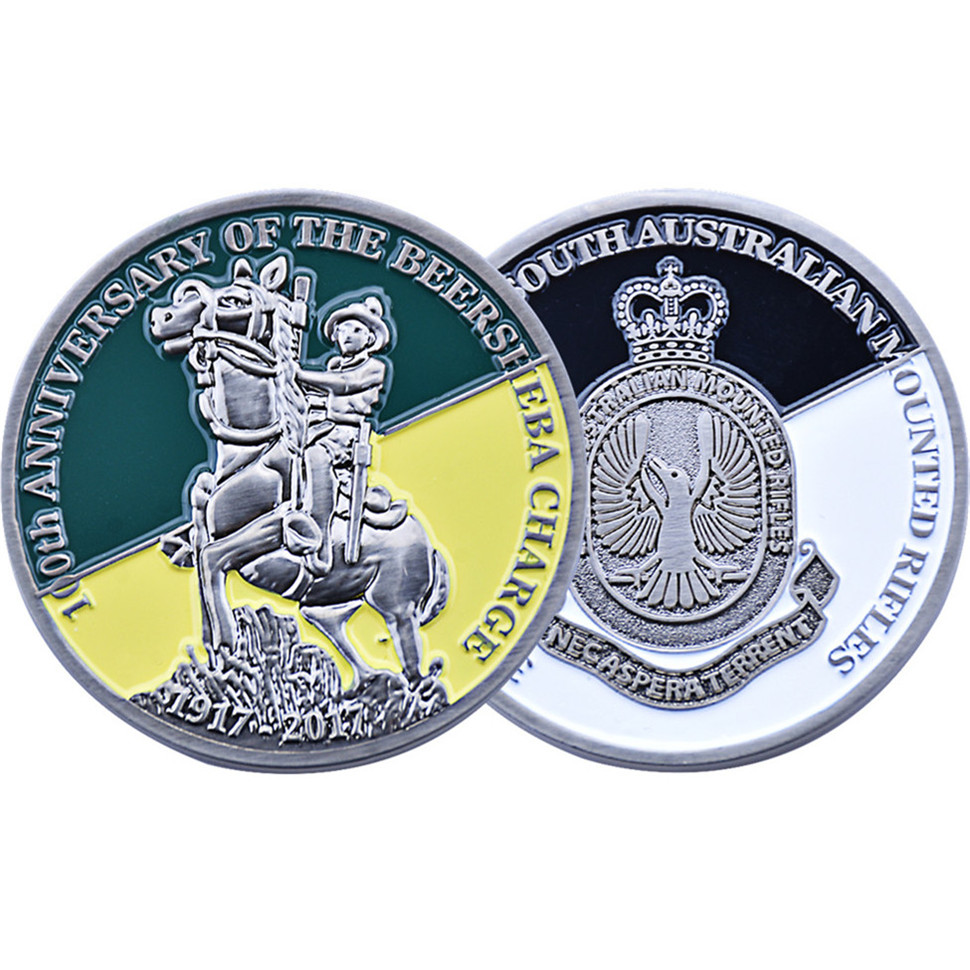 double sided custom challenge coins with raised metal detail