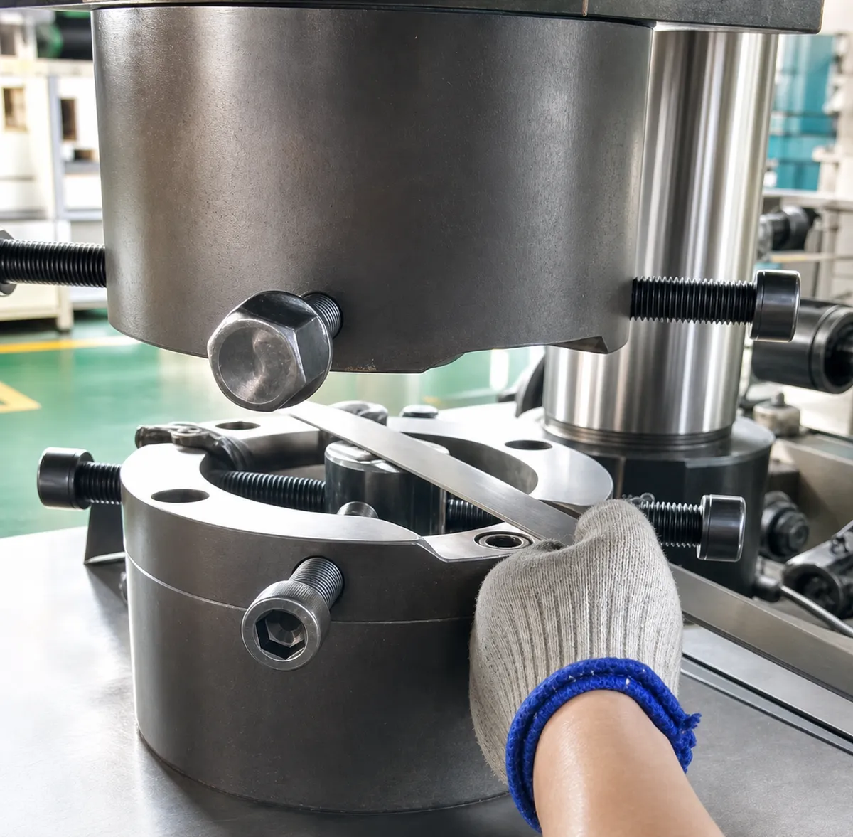 die striking equipment used in custom challenge coin production