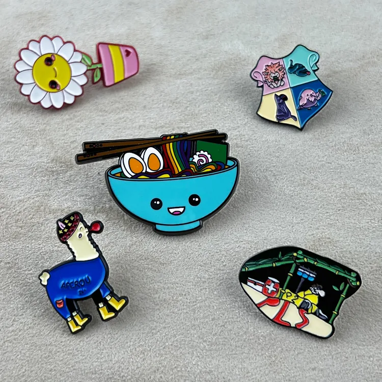 colorful custom enamel lapel pin samples for buyer approval