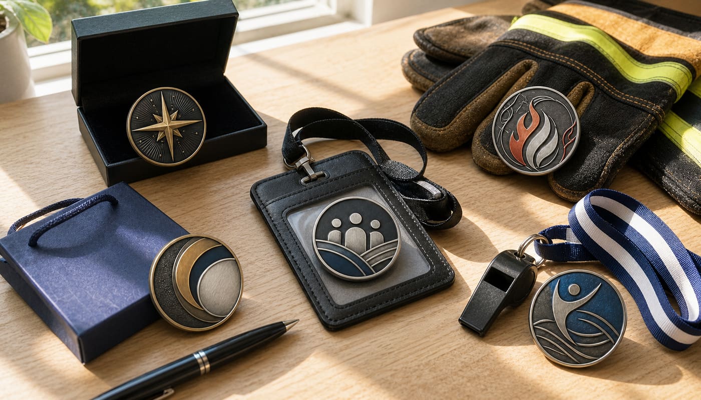 Challenge coins used by military civilian and community organizations