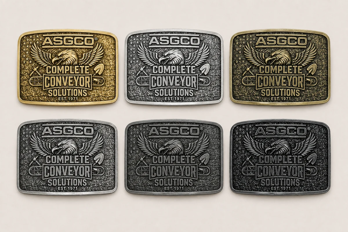 Polished antique matte and gunmetal finishes on zinc alloy belt buckles