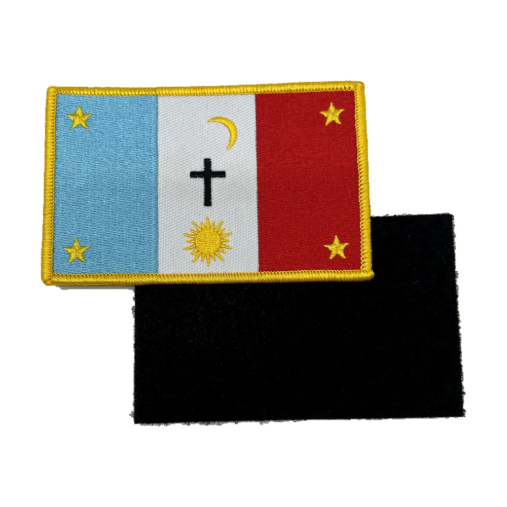 Custom embroidered flag patch with Velcro backing
