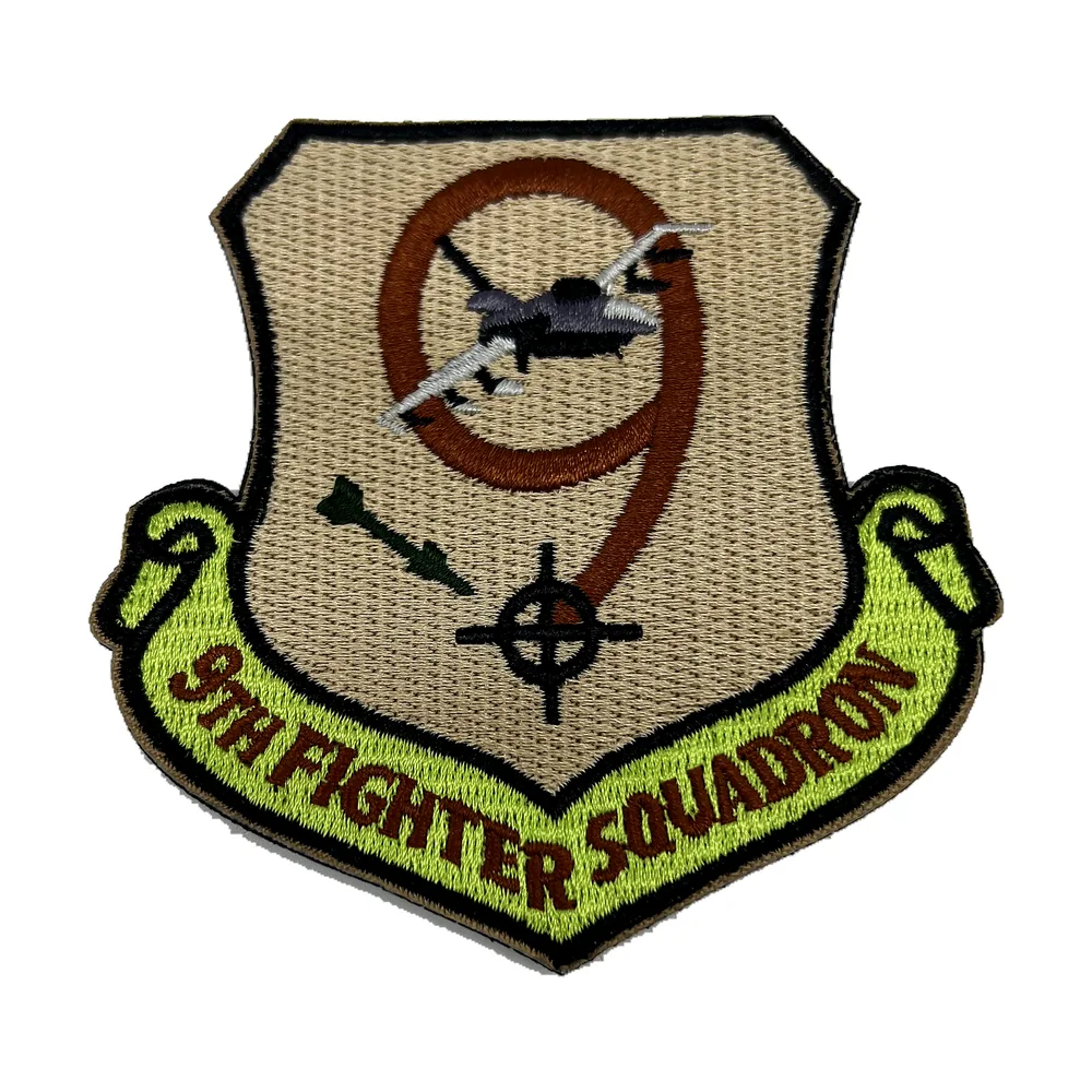 Custom embroidered squadron shield patch