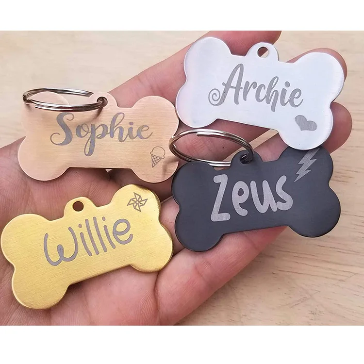 Custom engraved metal dog tags