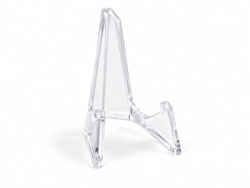 Clear acrylic display stand for a challenge coin