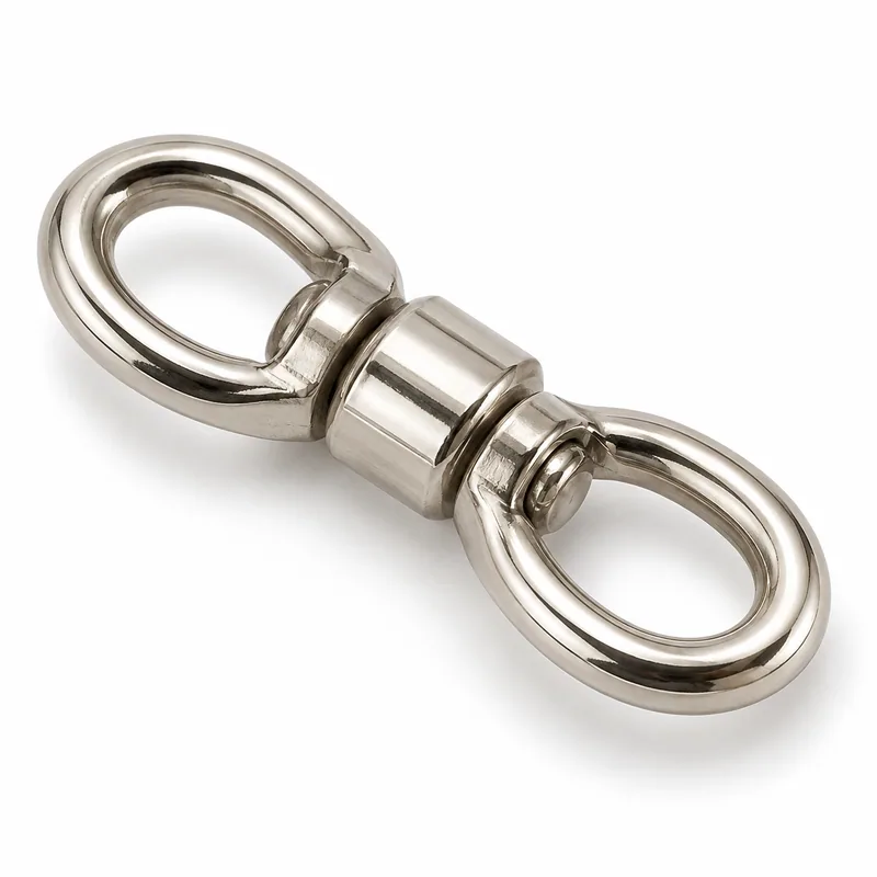 Silver double-eye swivel connector