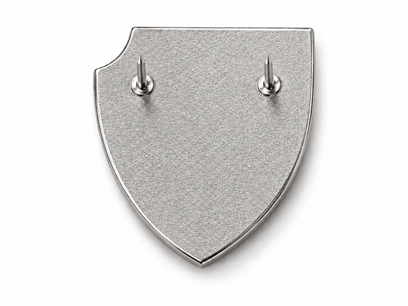 Textured backside of a custom lapel pin