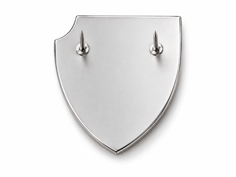 Smooth backside of a custom lapel pin