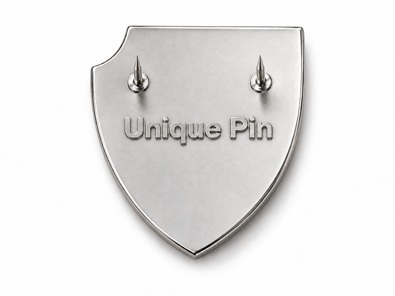Raised Unique Pin back stamp on custom lapel pin