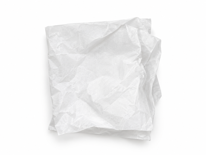 White paper wrap for protecting custom medals