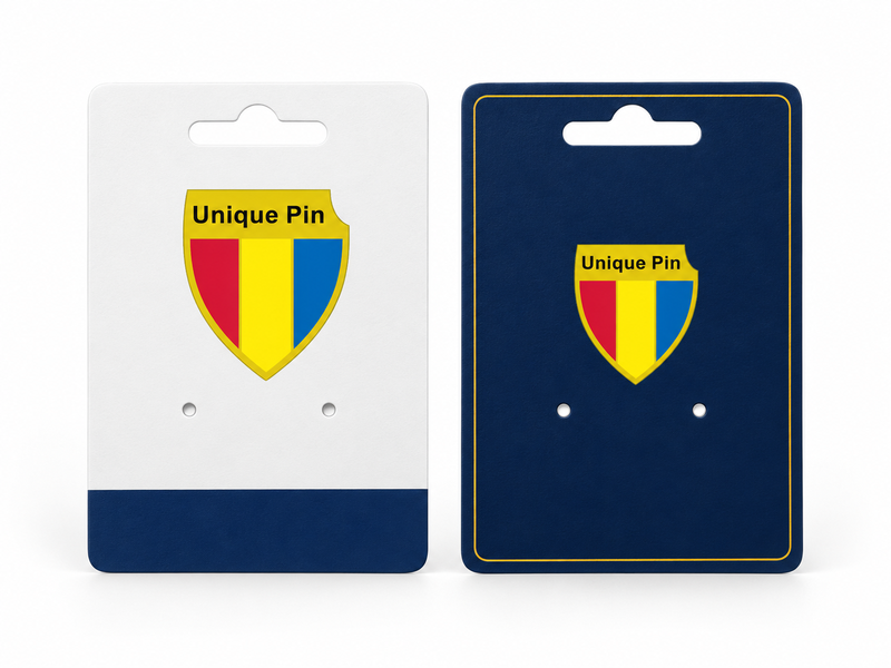 Double-sided Unique Pin backer cards