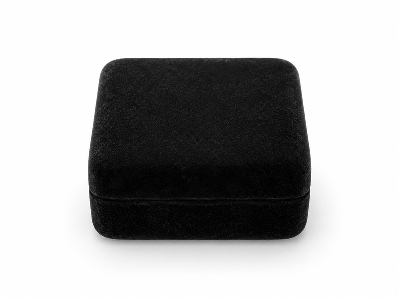 Black velvet presentation box for custom medals