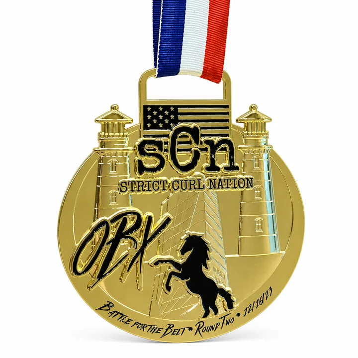 Gold SCN ribbon medal