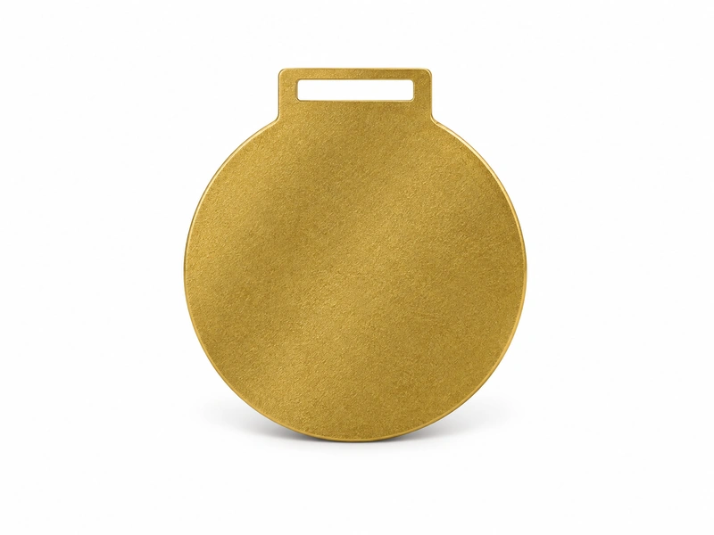 Plain gold medal backside without text