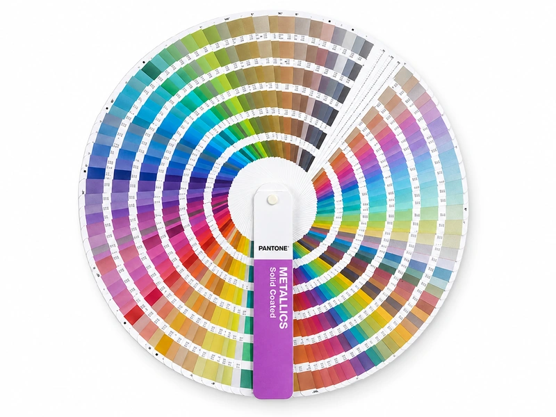 Fan of Pantone color swatches for color reference