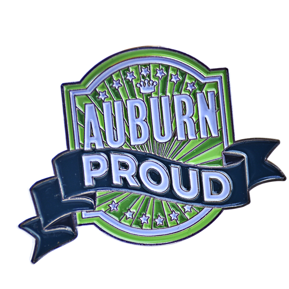 Custom Auburn lapel pin