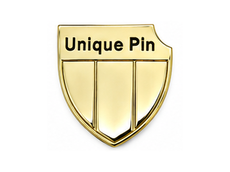 Unique Pin gold finish sample