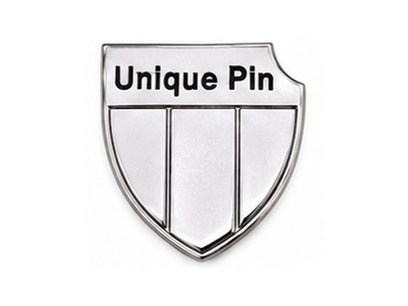 Unique Pin silver finish sample