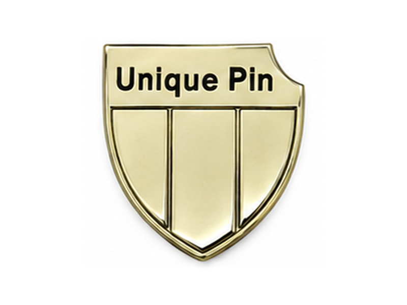 Unique Pin brass finish sample