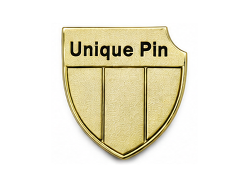 Unique Pin matte gold finish sample