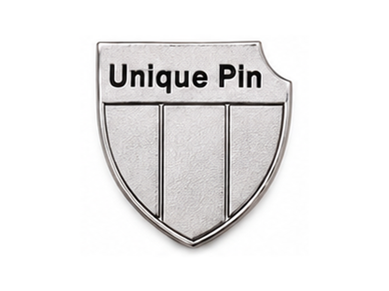 Unique Pin matte silver finish sample