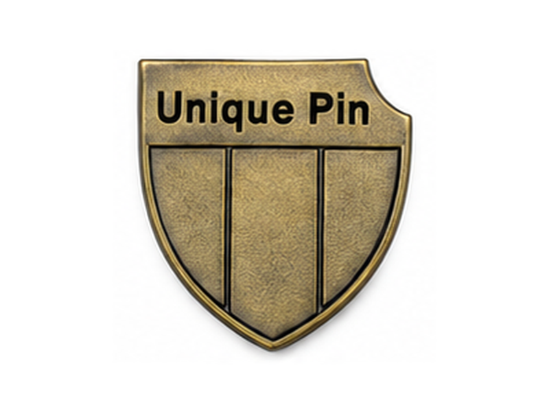 Unique Pin antique brass finish sample
