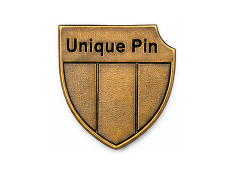 Unique Pin antique gold finish sample