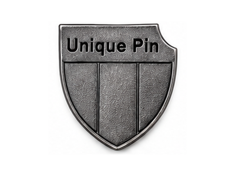 Unique Pin antique silver finish sample