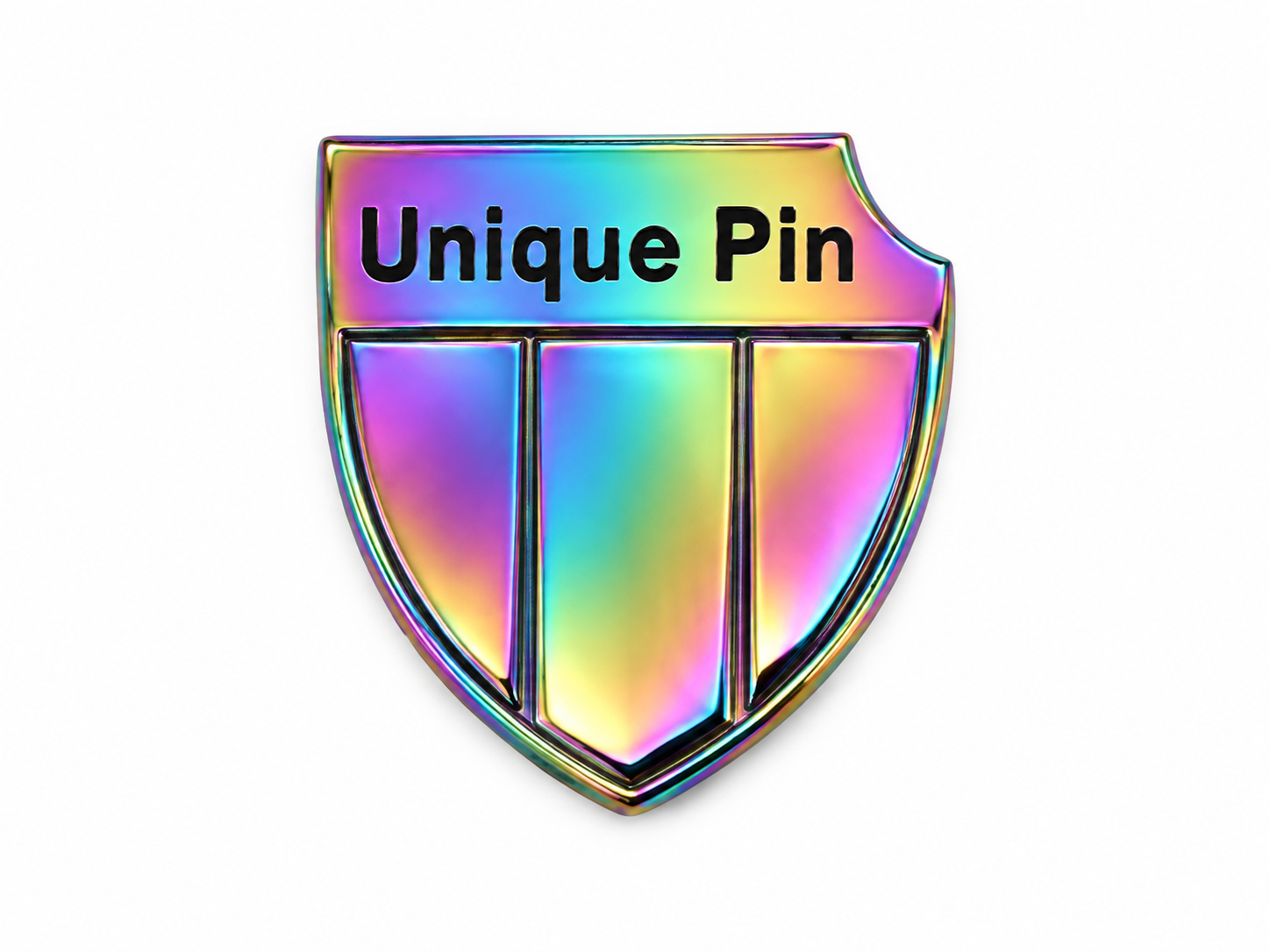 Unique Pin rainbow finish sample