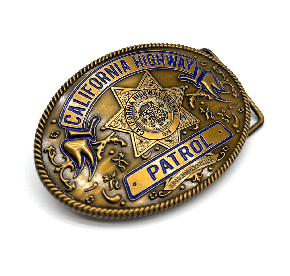 California Highway Patrol western belt buckle