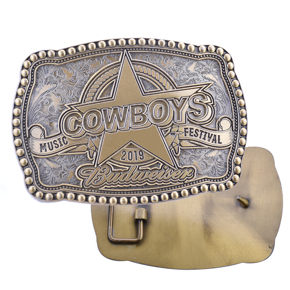 Cowboys music festival belt buckle