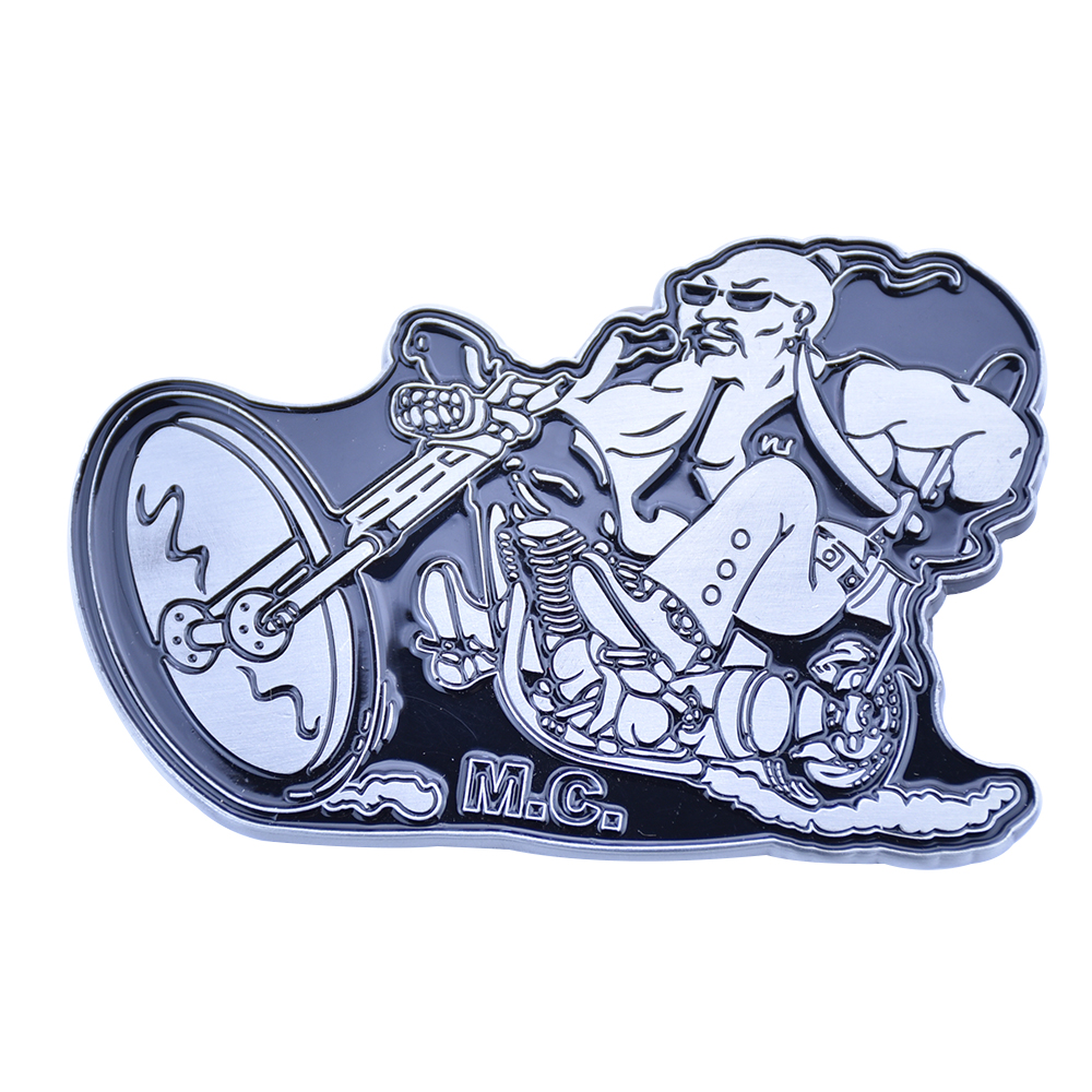 Motorcycle rider relief belt buckle