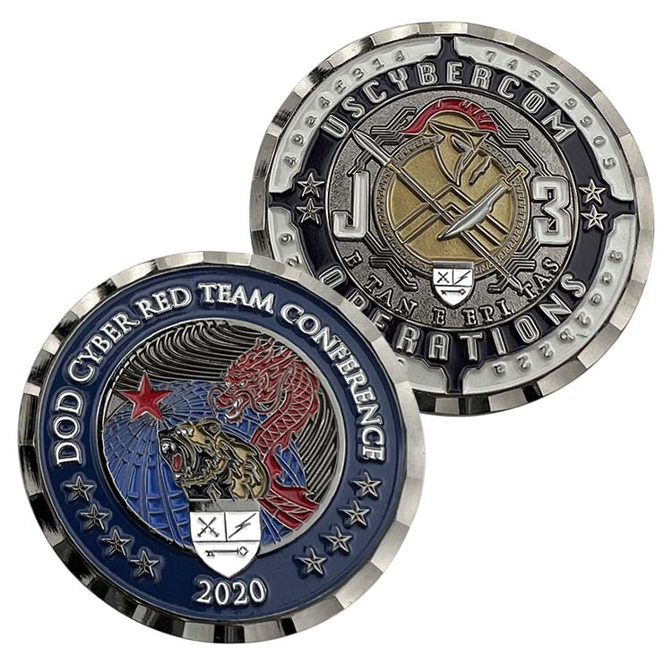 DOD Cyber Red Team Conference double sided challenge coin