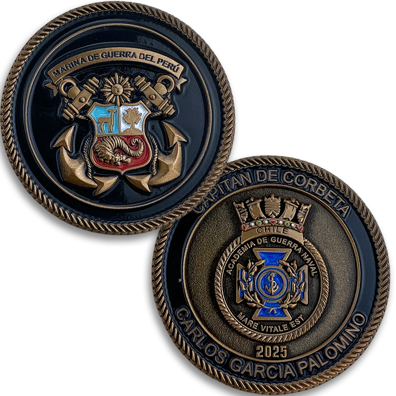 Marina De Guerra Del Peru double sided challenge coin