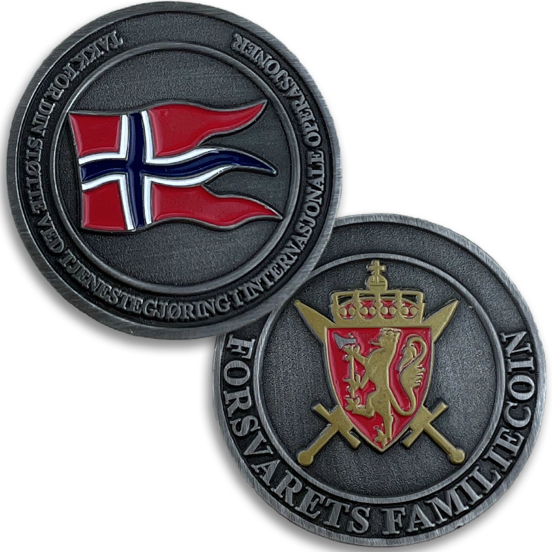 Norwegian Defense Family Legion double sided challenge coin