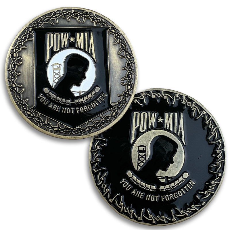 POW MIA You Are Not Forgotten double sided challenge coin