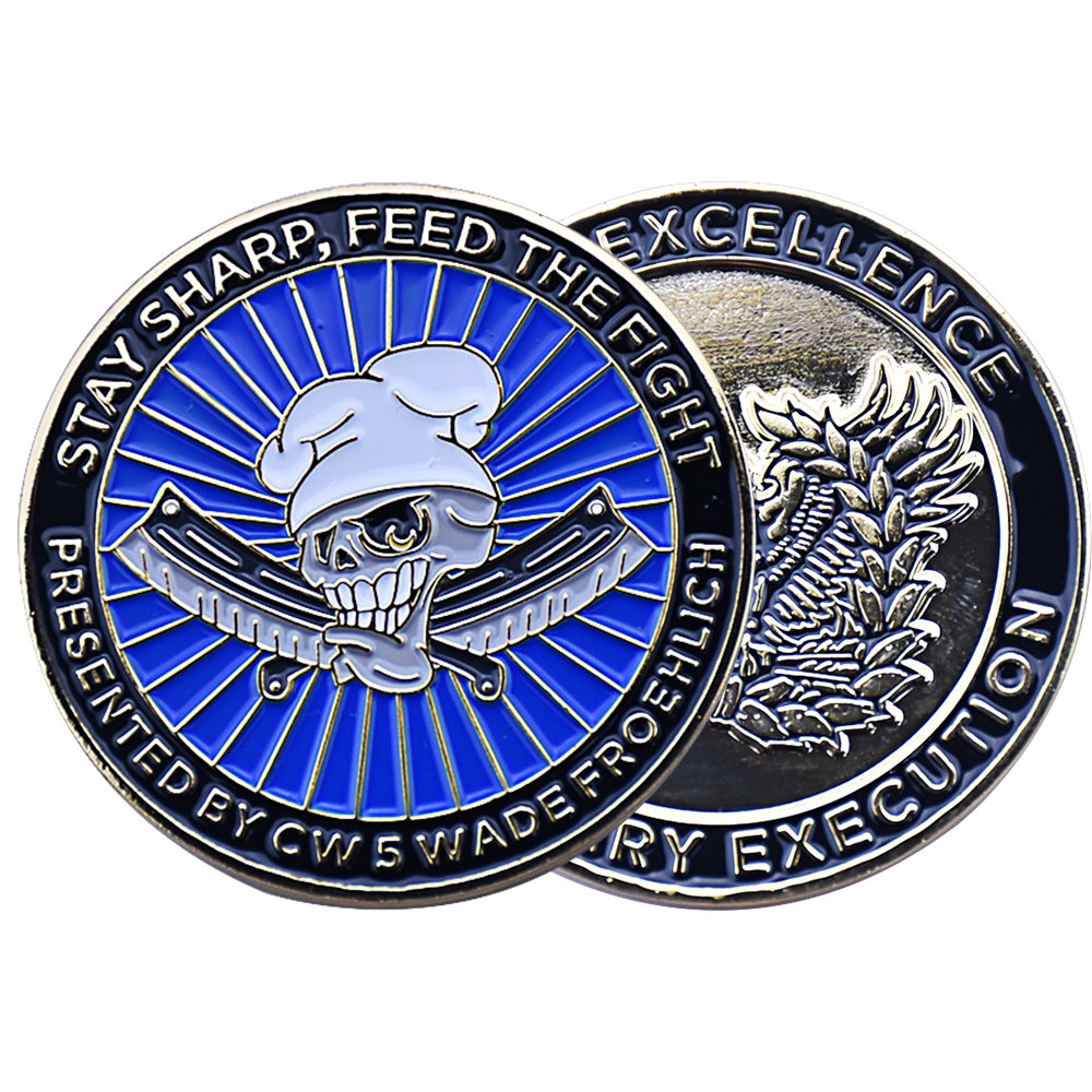 Stay Sharp Excellence double sided challenge coin