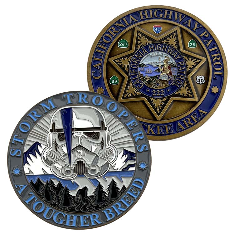 Storm Troopers Highway Patrol double sided challenge coin