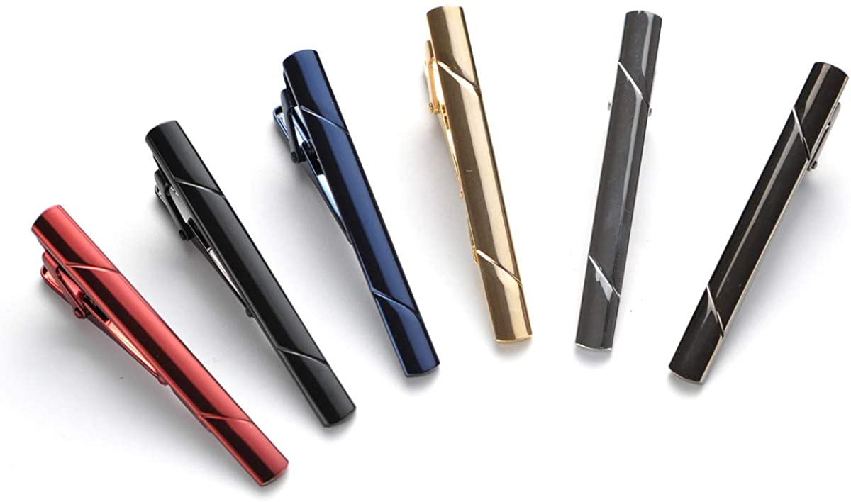 Color plated metal tie clips