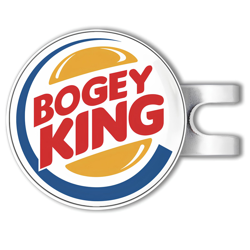 Bogey King logo golf hat clip ball marker