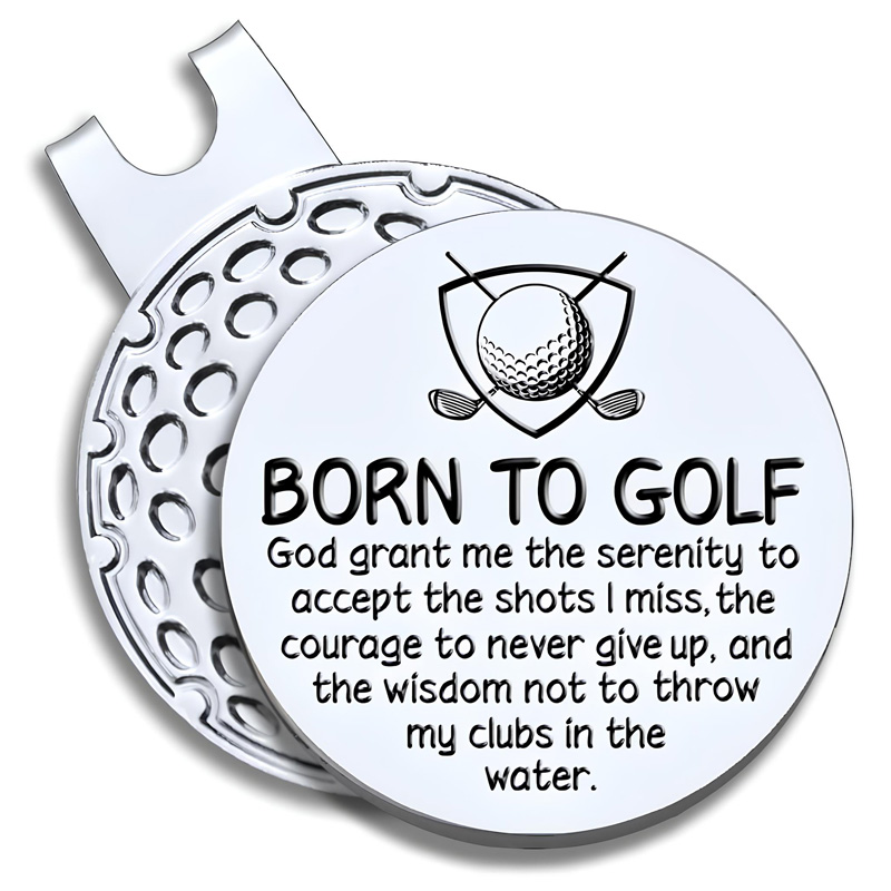 Born To Golf ball marker with golf quote