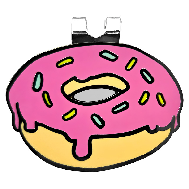 Donut golf hat clip ball marker