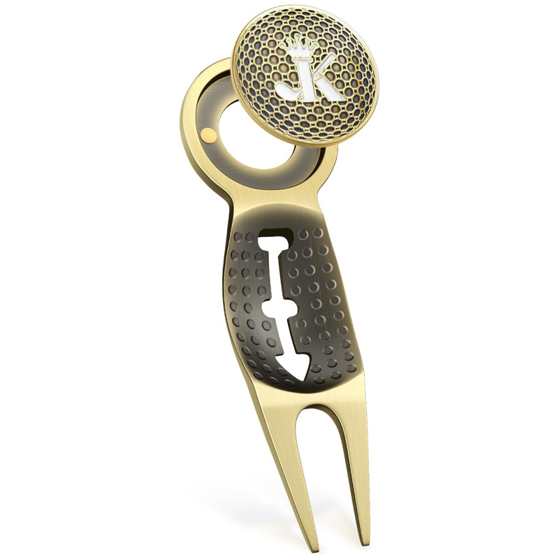 JK logo golf divot tool ball marker
