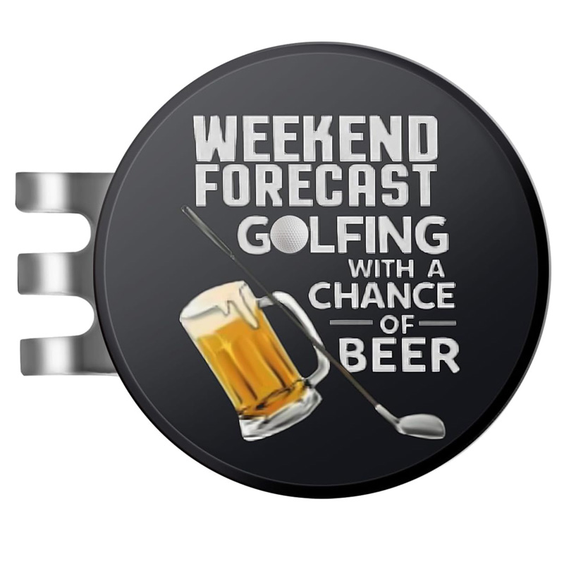 Weekend Forecast golf hat clip ball marker