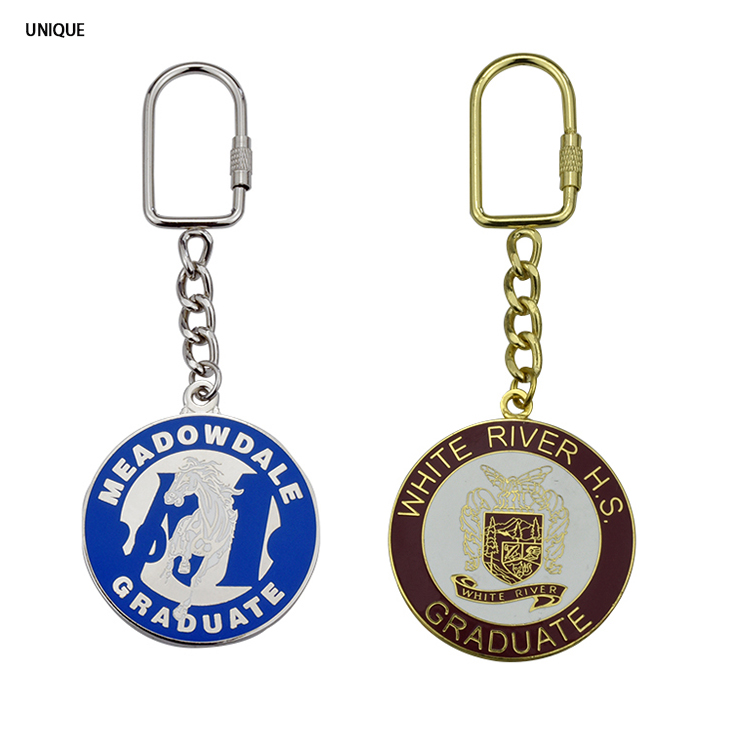 Graduate school logo keychain set