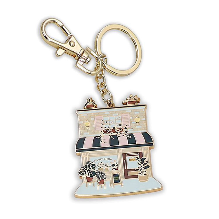 Plant shop storefront keychain