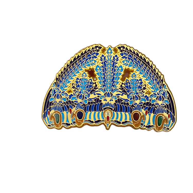 Ornate building enamel fridge magnet