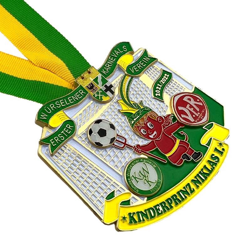 Kinderprinz mascot ribbon medal