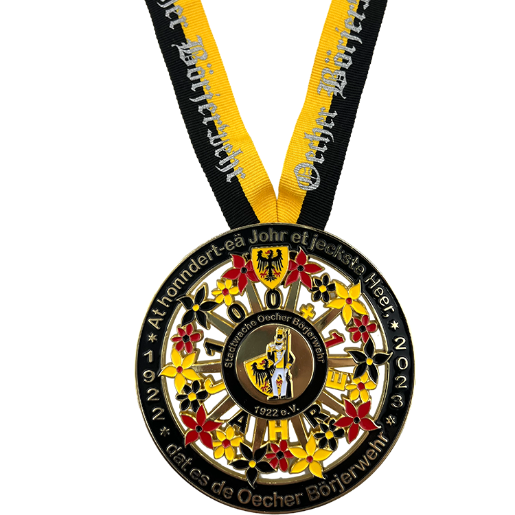 Ocher Bojjerwenn anniversary ribbon medal