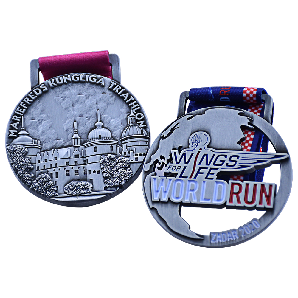 World Run Triathlon medal set